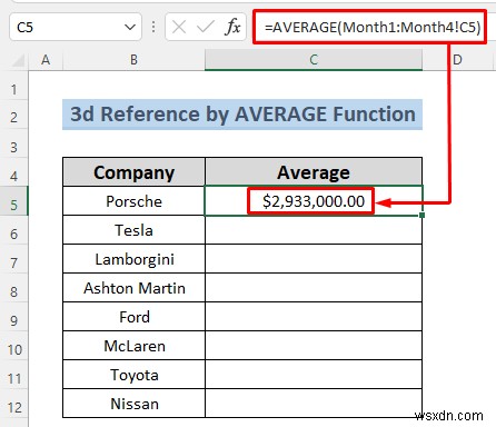 Cách tạo tham chiếu 3d trong Excel với tên (7 phương pháp dễ dàng)