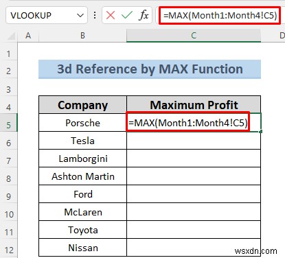 Cách tạo tham chiếu 3d trong Excel với tên (7 phương pháp dễ dàng)