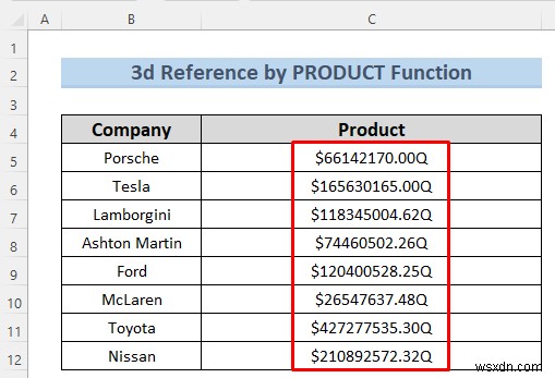 Cách tạo tham chiếu 3d trong Excel với tên (7 phương pháp dễ dàng)