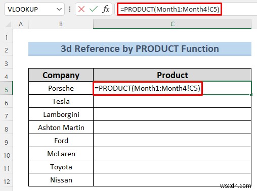 Cách tạo tham chiếu 3d trong Excel với tên (7 phương pháp dễ dàng)