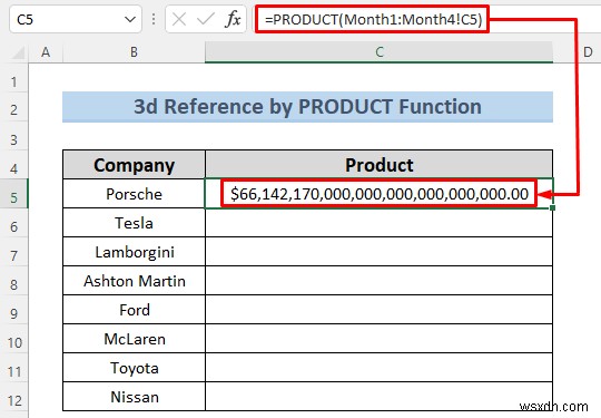 Cách tạo tham chiếu 3d trong Excel với tên (7 phương pháp dễ dàng)