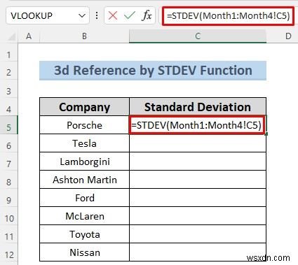 Cách tạo tham chiếu 3d trong Excel với tên (7 phương pháp dễ dàng)