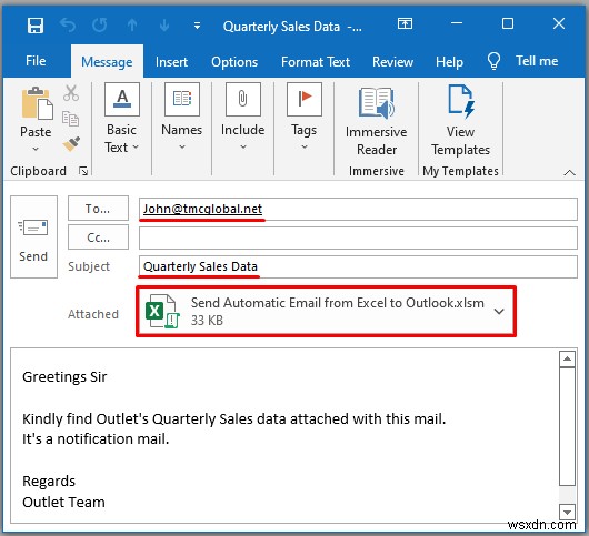 Cách gửi email tự động từ Excel sang Outlook (4 phương pháp)