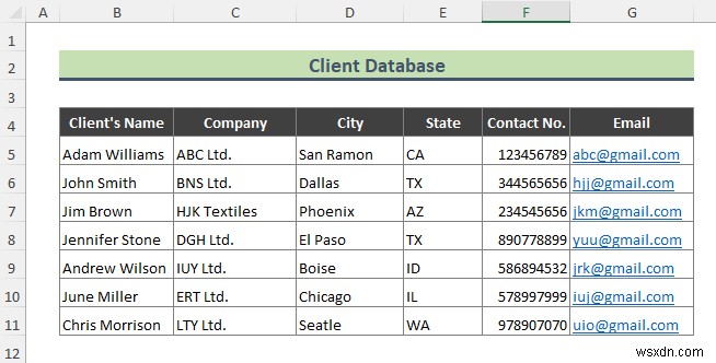 Cách tạo cơ sở dữ liệu máy khách trong Excel (Với các bước đơn giản)