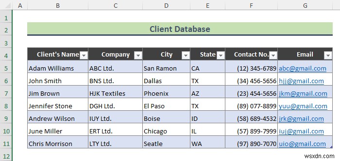 Cách tạo cơ sở dữ liệu máy khách trong Excel (Với các bước đơn giản)