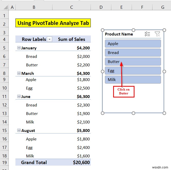 Cách Chèn Trình cắt trong Excel (3 Phương pháp Đơn giản)