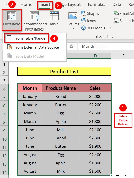 Cách Chèn Trình cắt trong Excel (3 Phương pháp Đơn giản)