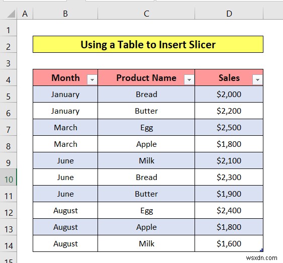 Cách Chèn Trình cắt trong Excel (3 Phương pháp Đơn giản)