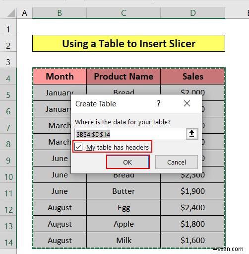 Cách Chèn Trình cắt trong Excel (3 Phương pháp Đơn giản)