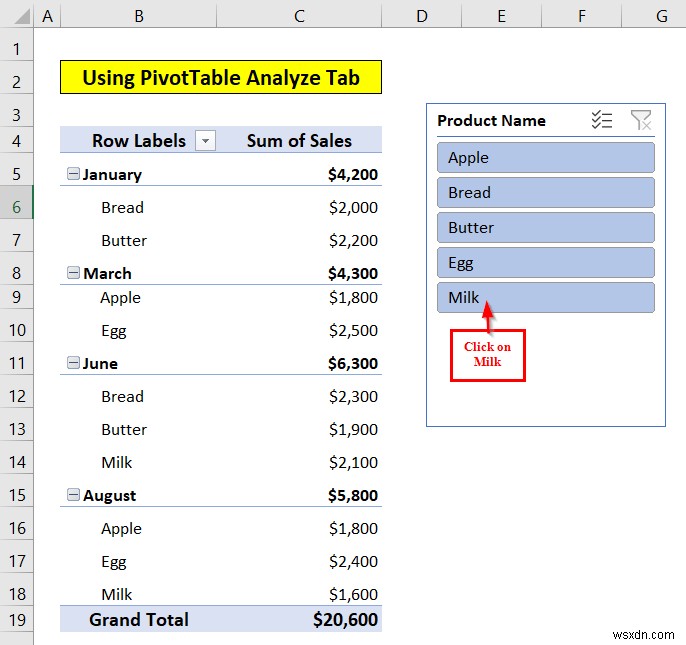 Cách Chèn Trình cắt trong Excel (3 Phương pháp Đơn giản)