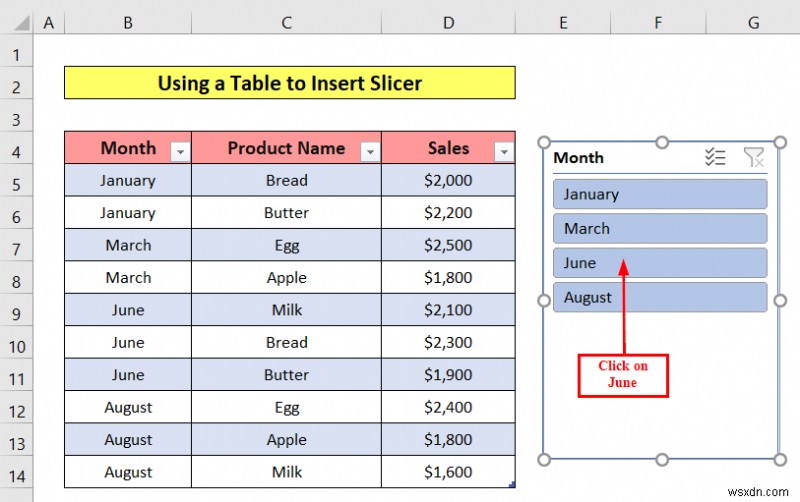 Cách Chèn Trình cắt trong Excel (3 Phương pháp Đơn giản)