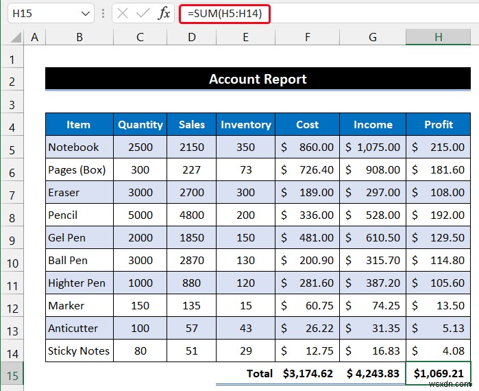 Cách tạo báo cáo MIS trong Excel cho tài khoản (với các bước nhanh)