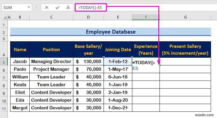 Cách tạo cơ sở dữ liệu nhân viên trong Excel (với các bước đơn giản)