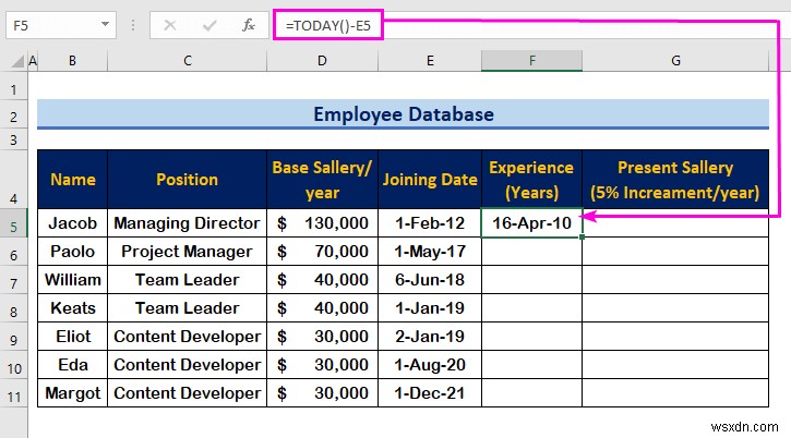 Cách tạo cơ sở dữ liệu nhân viên trong Excel (với các bước đơn giản)