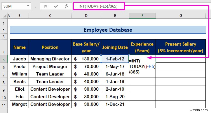 Cách tạo cơ sở dữ liệu nhân viên trong Excel (với các bước đơn giản)