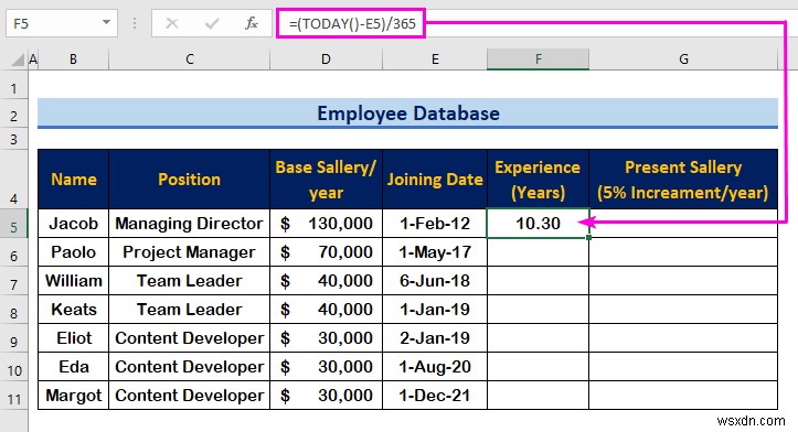 Cách tạo cơ sở dữ liệu nhân viên trong Excel (với các bước đơn giản)