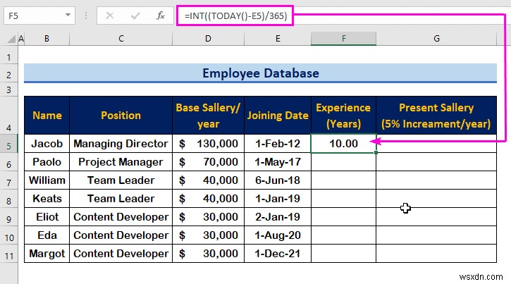 Cách tạo cơ sở dữ liệu nhân viên trong Excel (với các bước đơn giản)