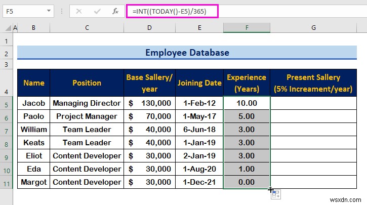 Cách tạo cơ sở dữ liệu nhân viên trong Excel (với các bước đơn giản)