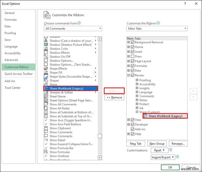 Cách bật Chia sẻ sổ làm việc trong Excel