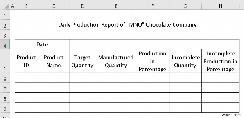 Cách tạo báo cáo sản xuất trong Excel (2 biến thể phổ biến)