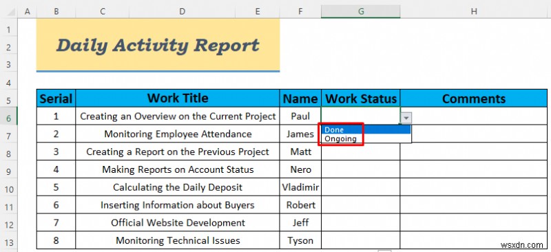 Cách tạo báo cáo hoạt động hàng ngày trong Excel (5 ví dụ dễ hiểu)