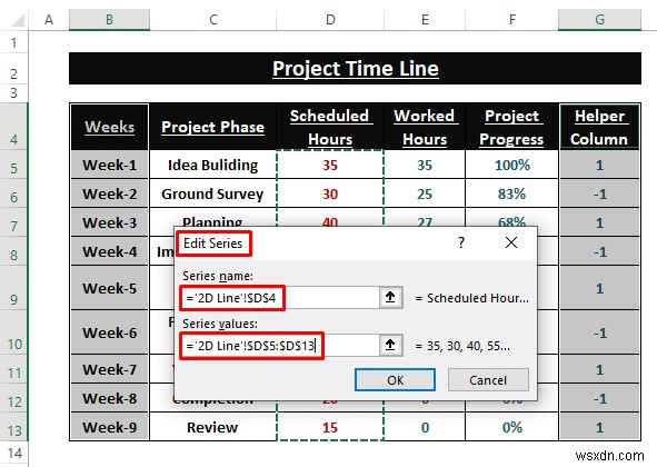 Cách tạo biểu đồ dòng thời gian trong Excel (5 cách đơn giản)