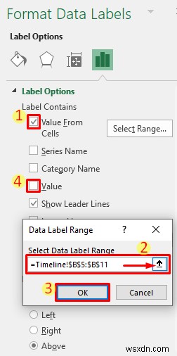 Tạo Dòng thời gian trong Excel với Các mốc quan trọng (Với các bước đơn giản)