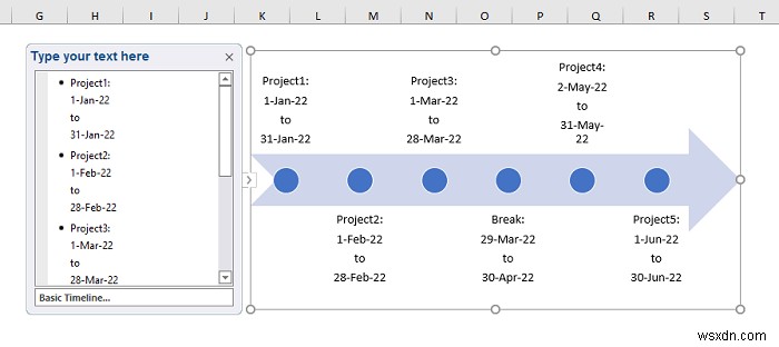 Cách tạo Dòng thời gian với Ngày trong Excel (4 Cách dễ dàng)