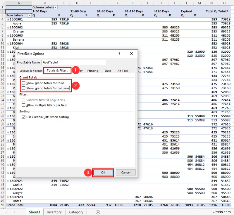 Cách tạo báo cáo tuổi tồn kho trong Excel (Nguyên tắc từng bước)