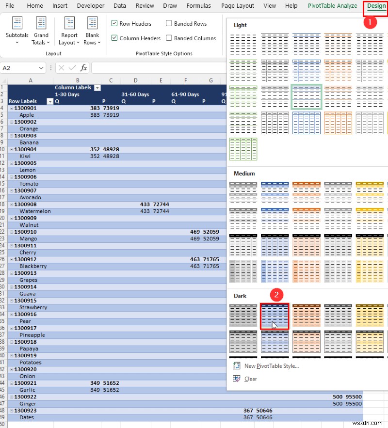 Cách tạo báo cáo tuổi tồn kho trong Excel (Nguyên tắc từng bước)