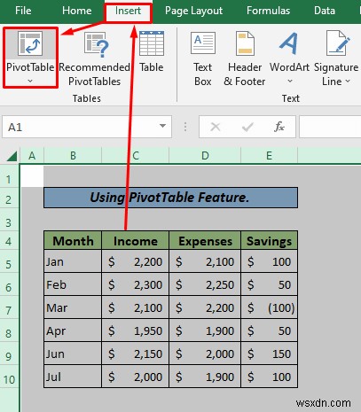 Tạo báo cáo trong Excel dưới dạng bảng (Với các bước dễ dàng)