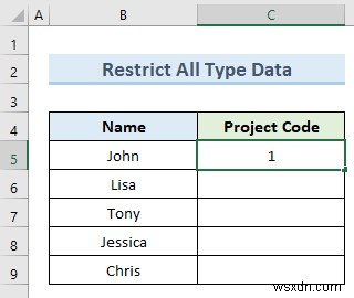 Cách hạn chế nhập dữ liệu trong ô Excel (2 phương pháp đơn giản)