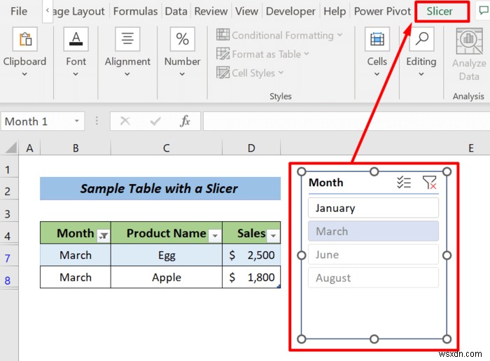 Cách thay đổi kích thước một trình cắt trong Excel (Với các bước nhanh)