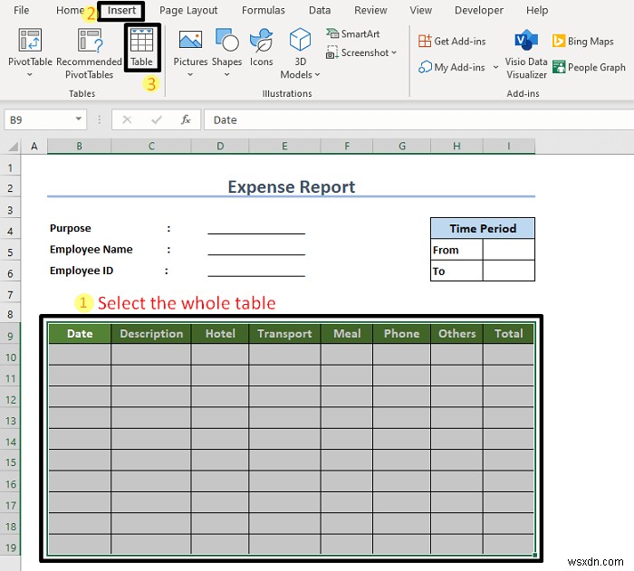 Cách tạo báo cáo chi phí trong Excel (Với các bước dễ dàng)