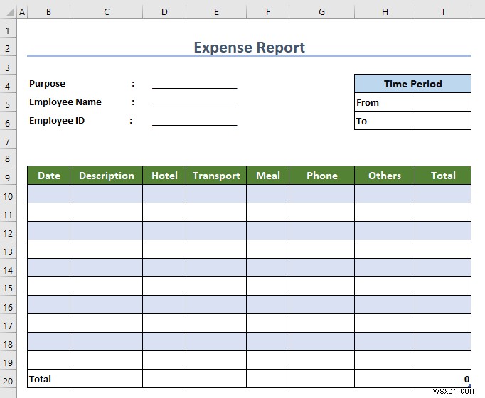 Cách tạo báo cáo chi phí trong Excel (Với các bước dễ dàng)