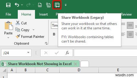 [Đã giải quyết]:Chia sẻ sổ làm việc không hiển thị trong Excel (với các bước đơn giản)
