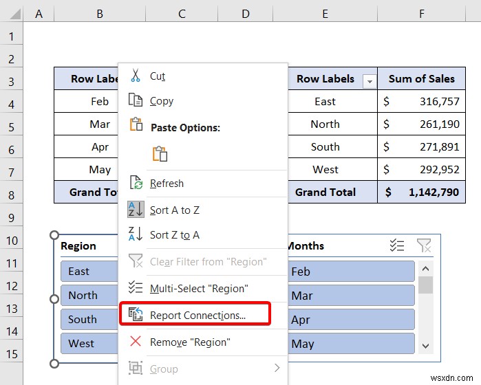 Excel Slicer cho nhiều bảng tổng hợp (Kết nối và sử dụng)