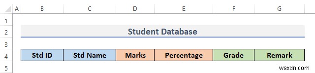 Cách tạo cơ sở dữ liệu sinh viên trong Excel (Với các bước đơn giản)