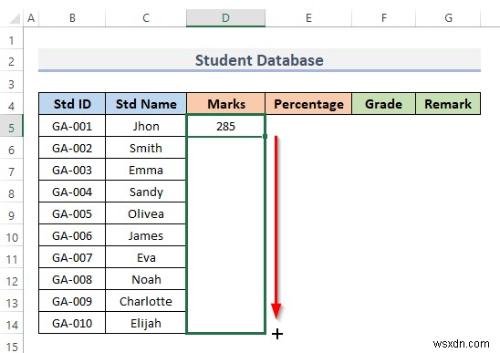 Cách tạo cơ sở dữ liệu sinh viên trong Excel (Với các bước đơn giản)