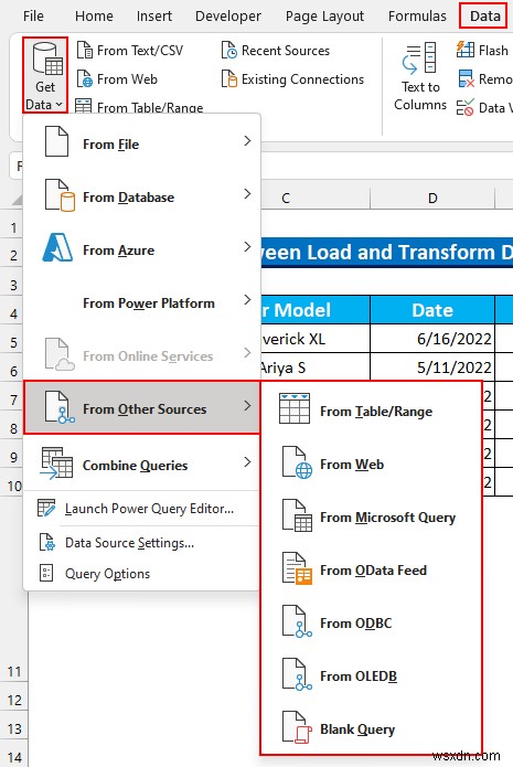 Sự khác biệt giữa tải và chuyển đổi dữ liệu trong Excel