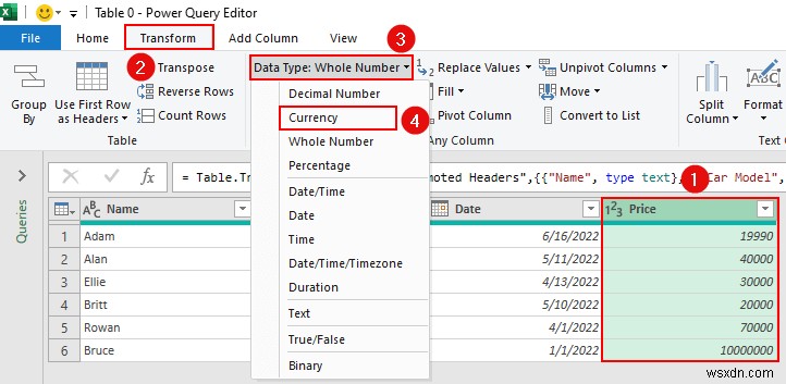 Sự khác biệt giữa tải và chuyển đổi dữ liệu trong Excel