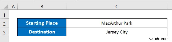 Cách tính khoảng cách trong Excel với Google Maps