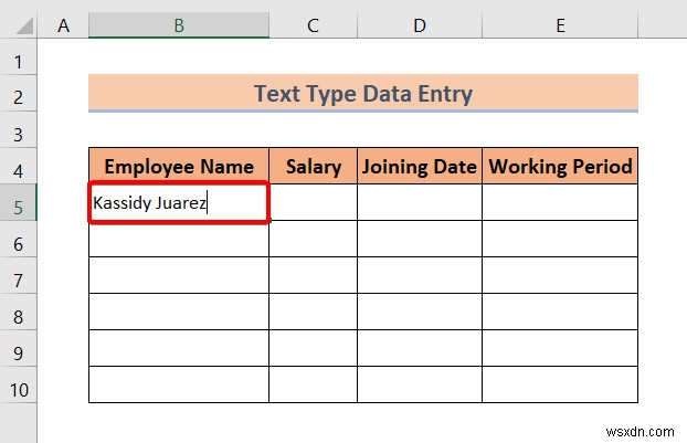 Các kiểu nhập dữ liệu trong Excel (Tổng quan nhanh)