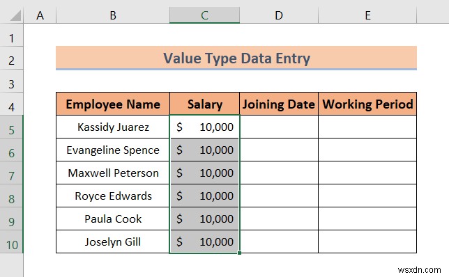 Các kiểu nhập dữ liệu trong Excel (Tổng quan nhanh)