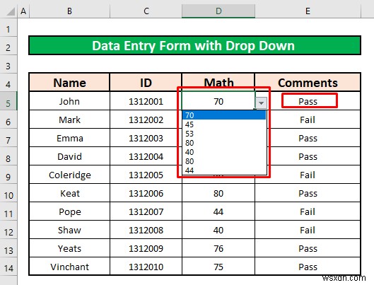 Cách tạo biểu mẫu nhập dữ liệu với danh sách thả xuống trong Excel (2 phương pháp)