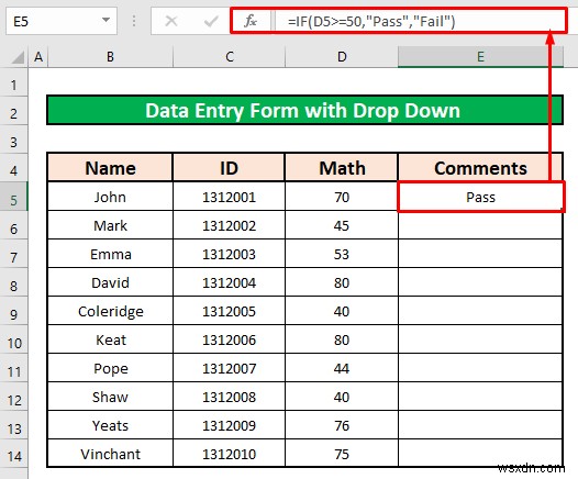 Cách tạo biểu mẫu nhập dữ liệu với danh sách thả xuống trong Excel (2 phương pháp)