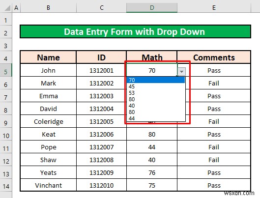 Cách tạo biểu mẫu nhập dữ liệu với danh sách thả xuống trong Excel (2 phương pháp)