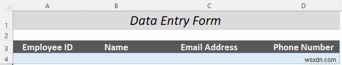 Cách tạo biểu mẫu có thể điền trong Excel (5 ví dụ phù hợp)