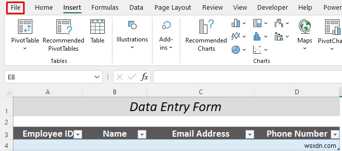 Cách tạo biểu mẫu có thể điền trong Excel (5 ví dụ phù hợp)