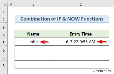 Cách tự động chèn mục nhập dữ liệu dấu thời gian trong Excel (5 phương pháp)